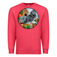 Cardinal ameraucana rooster christmas Premium Sweatshirt - LillyAllenDesigns
