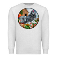 Oatmeal Heather ameraucana rooster christmas Premium Sweatshirt - LillyAllenDesigns