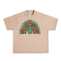 Burro Western Rainbow with Leopard and Gemstone Urban Heavy Tee - texasbilliewilder