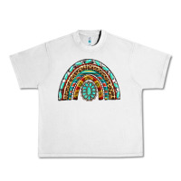 Lunar Rock Western Rainbow with Leopard and Gemstone Urban Heavy Tee - texasbilliewilder