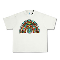Pistachio Western Rainbow with Leopard and Gemstone Urban Heavy Tee - texasbilliewilder