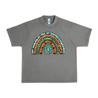 Tornado Western Rainbow with Leopard and Gemstone Urban Heavy Tee - texasbilliewilder