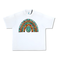 Western Rainbow With Leopard And Gemstone Urban Heavy Tee | Teevron