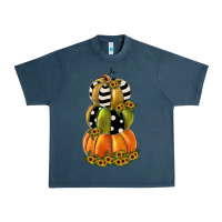 Midnight Navy pumpkin polka dot, sunflower Urban Heavy Tee - JahusDesignShop