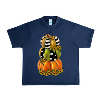 Navy pumpkin polka dot, sunflower Urban Heavy Tee - JahusDesignShop