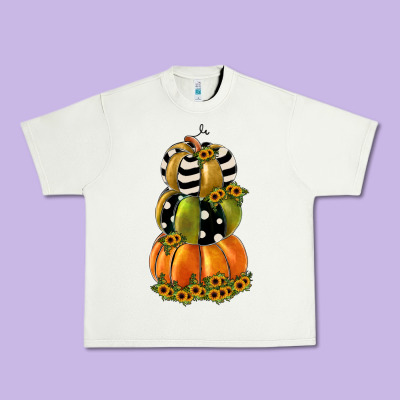Pumpkin Polka Dot, Sunflower Urban Heavy Tee Designed By Jahusdesignshop