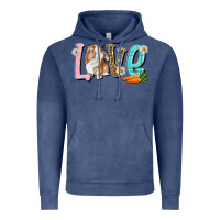 Vintage Denim Love Easter Rabbit Vintage Hoodie - NancyCooperArtShop