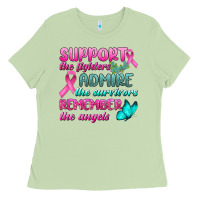 Support The Lighters Admire The Survivors Remember The Angels Ladies Tee | Teevron