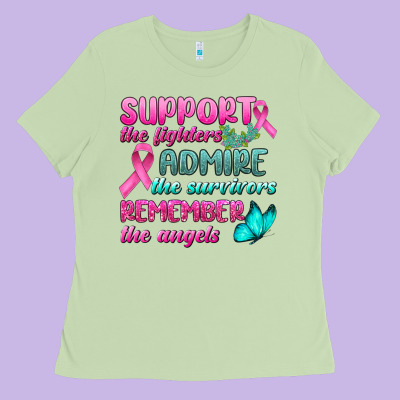 Support The Lighters Admire The Survivors Remember The Angels Ladies Tee Designed By Bundleandbundleshop