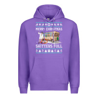 Purple merry christmas shitters full Premium Hoodie - tuanDangUi