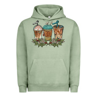 Pigment Oil Green western coffees Urban Hoodie - BarkalooDesign