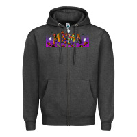 Charcoal Heather halloween mama libbey glass Zipper Hoodie - BundleAndBundleShop