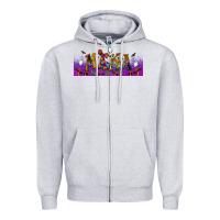 Heather Grey halloween mama libbey glass Zipper Hoodie - BundleAndBundleShop