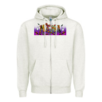 Oatmeal Heather halloween mama libbey glass Zipper Hoodie - BundleAndBundleShop