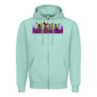 Seafoam halloween mama libbey glass Zipper Hoodie - BundleAndBundleShop