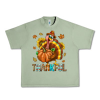 Oil Green Thankful Turkey Urban Heavy Tee - texasbilliewilder