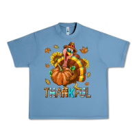 Pebble Blue Thankful Turkey Urban Heavy Tee - texasbilliewilder