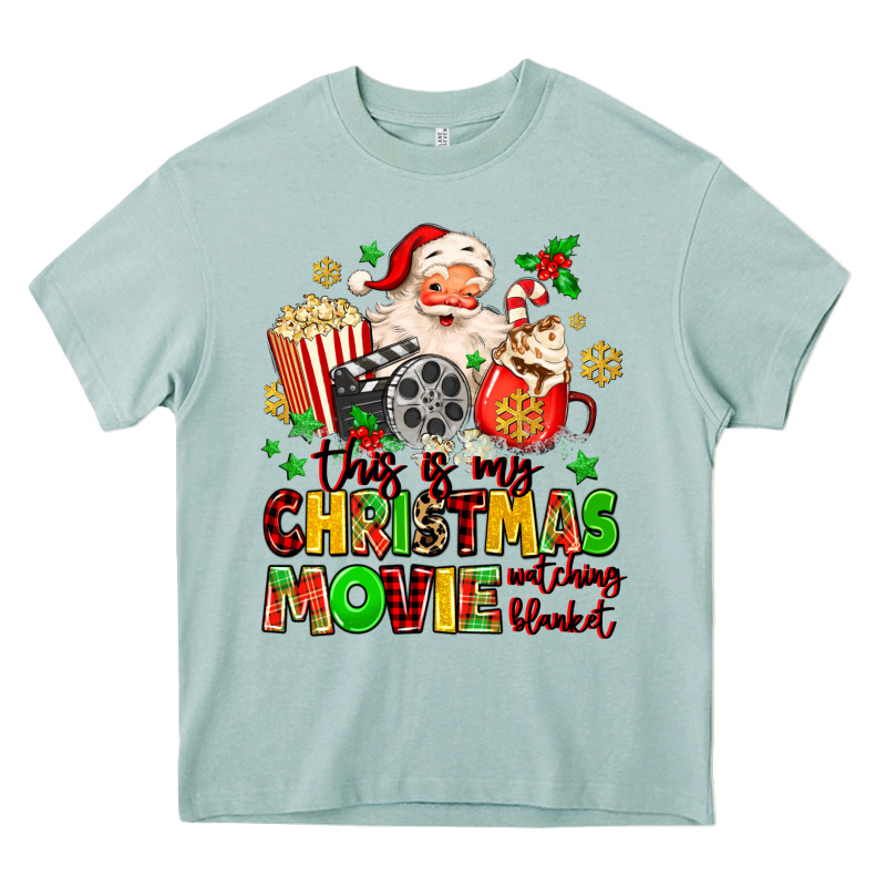 This Is My Christmas Movie Watching Blanket Heavy Core Tee by MaliasSmallBusiness | Teevron