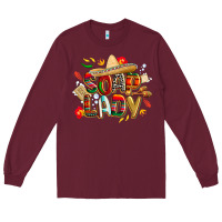 Burgundy cinco de mayo soap lady Long Sleeve Tee - CowGirlArtShop