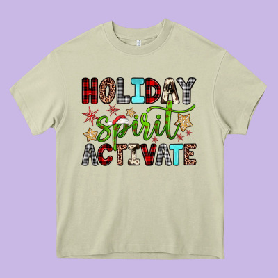 Holiday Spirit Activate Heavy Core Tee Designed By Jahusdesignshop