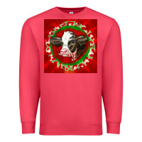 Cardinal christmas holstein calf face Premium Sweatshirt - LillyAllenDesigns