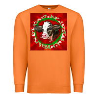 Carrot christmas holstein calf face Premium Sweatshirt - LillyAllenDesigns
