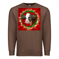 Chestnut christmas holstein calf face Premium Sweatshirt - LillyAllenDesigns