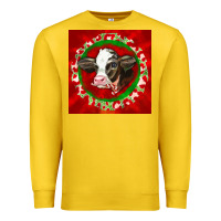 Lemon christmas holstein calf face Premium Sweatshirt - LillyAllenDesigns