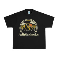 Black Adirondacks Mountains New York Vintage Hiking Camp Urban Heavy Tee - tuanDangUi