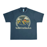 Midnight Navy Adirondacks Mountains New York Vintage Hiking Camp Urban Heavy Tee - tuanDangUi