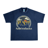 Navy Adirondacks Mountains New York Vintage Hiking Camp Urban Heavy Tee - tuanDangUi