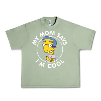 Oil Green The Simpsons Milhouse My Mom Says I'm Cool V1 Urban Heavy Tee - tuanDangUi