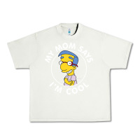 Pistachio The Simpsons Milhouse My Mom Says I'm Cool V1 Urban Heavy Tee - tuanDangUi