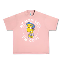 Salmon The Simpsons Milhouse My Mom Says I'm Cool V1 Urban Heavy Tee - tuanDangUi