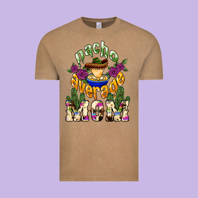 Nacho Average Mom Vintage Tee Designed By Nancycooperartshop