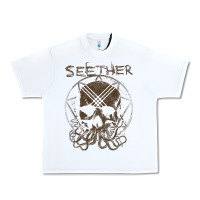 White Seether Octoskull Urban Heavy Tee - tuanDangUi