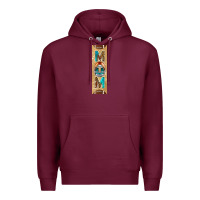 Burgundy american football with leopard pen wraps Premium Hoodie - BundleAndBundleShop