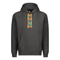 Charcoal Heather american football with leopard pen wraps Premium Hoodie - BundleAndBundleShop