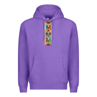 Purple american football with leopard pen wraps Premium Hoodie - BundleAndBundleShop