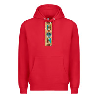Red american football with leopard pen wraps Premium Hoodie - BundleAndBundleShop