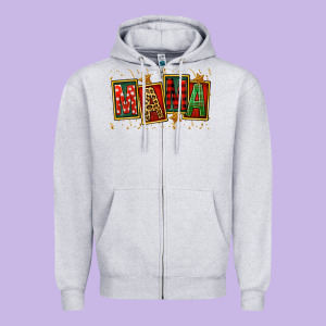 Mama Christmas Zipper Hoodie Designed By Fadigitalartstudio