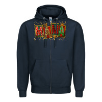Navy mama christmas Zipper Hoodie - FaDigitalArtStudio