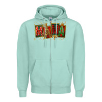 Seafoam mama christmas Zipper Hoodie - FaDigitalArtStudio