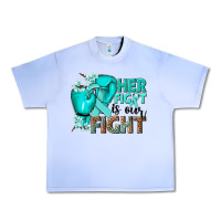 Grape Ice Her fight is our fight Ovarian Cancer teal ribbon Urban Heavy Tee - NancyCooperArtShop