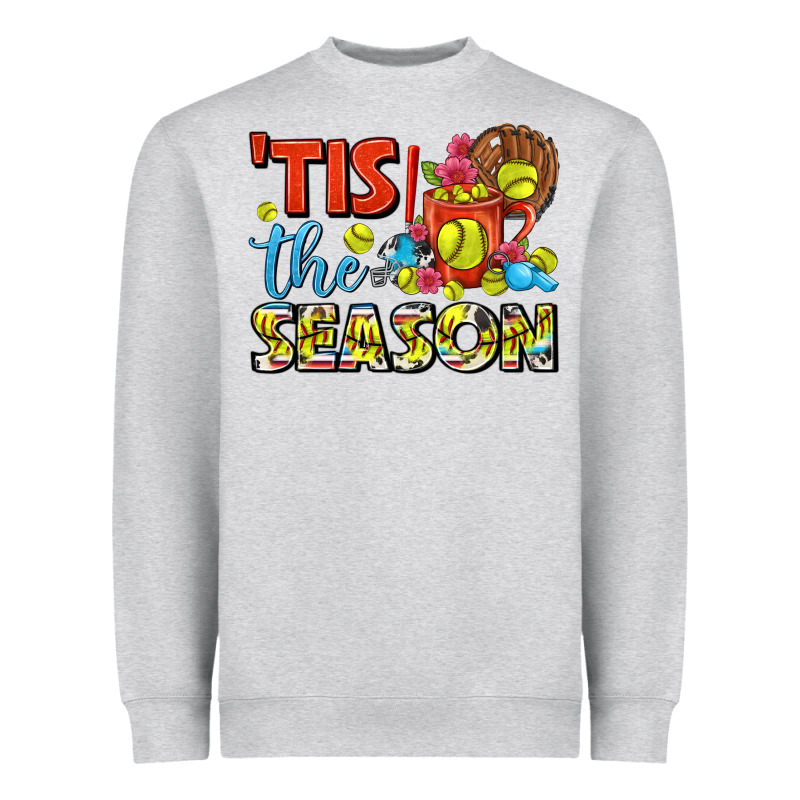 Tis The Season  Softball Coffee Mug Heavyweight Sweatshirt by FaDigitalArtStudio | Teevron