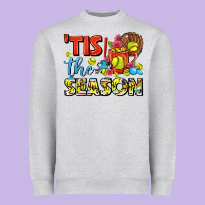 Tis The Season  Softball Coffee Mug Heavyweight Sweatshirt Designed By Fadigitalartstudio