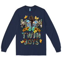 Navy mom of twin boys mother's day Long Sleeve Tee - CowGirlArtShop