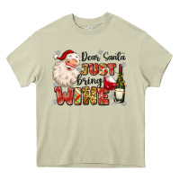 Mossy dear santa just bring wine Heavy Core Tee - MaliasSmallBusiness