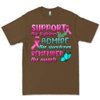 Cacao Support The Lighters Admire The Survivors Remember The Angels Premium Tee - BundleAndBundleShop