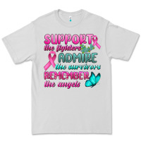 Dove Grey Support The Lighters Admire The Survivors Remember The Angels Premium Tee - BundleAndBundleShop